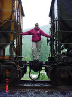 Kristin and the train - Nolichucky Gorge, TN